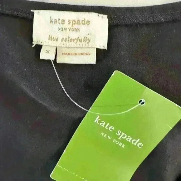 NWT KATE SPADE BLACK CASCADING BOW TANK TOP SIZE S - Picture 10 of 11